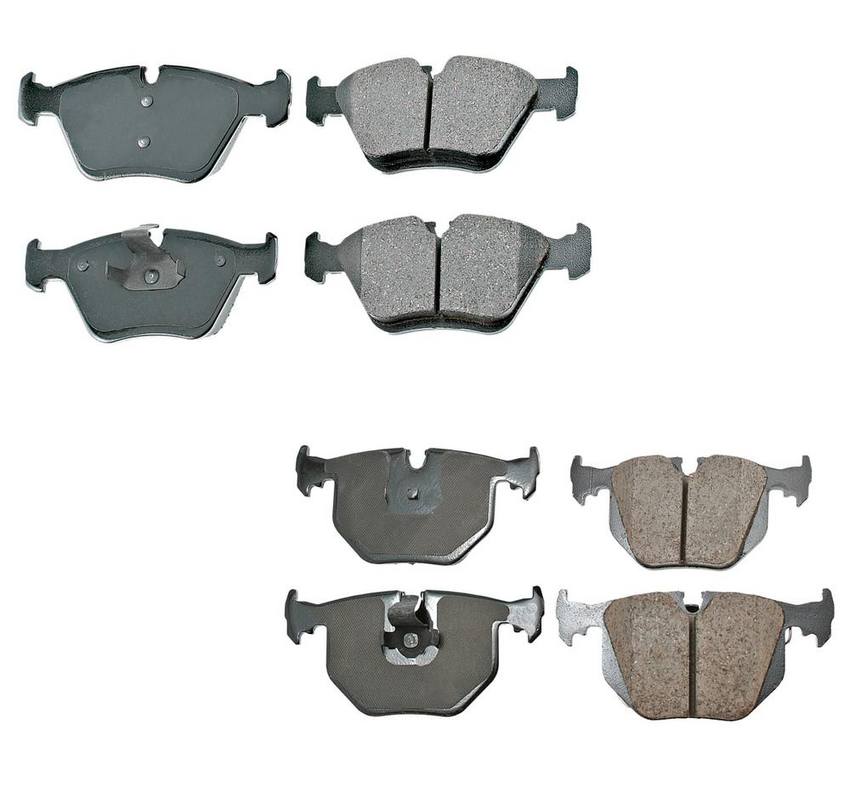 BMW Disc Brake Pad Set Kit – Front and Rear (Ceramic) (EURO